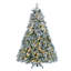 Arbre de Noël 4 pi avec aiguilles de pin et feuilles d'eucalyptus