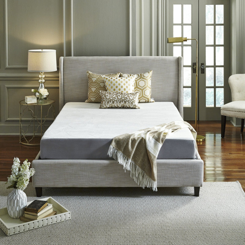 Matelas en mousse viscoélastique moyenne Alwyn Home, Lit simple, 10"