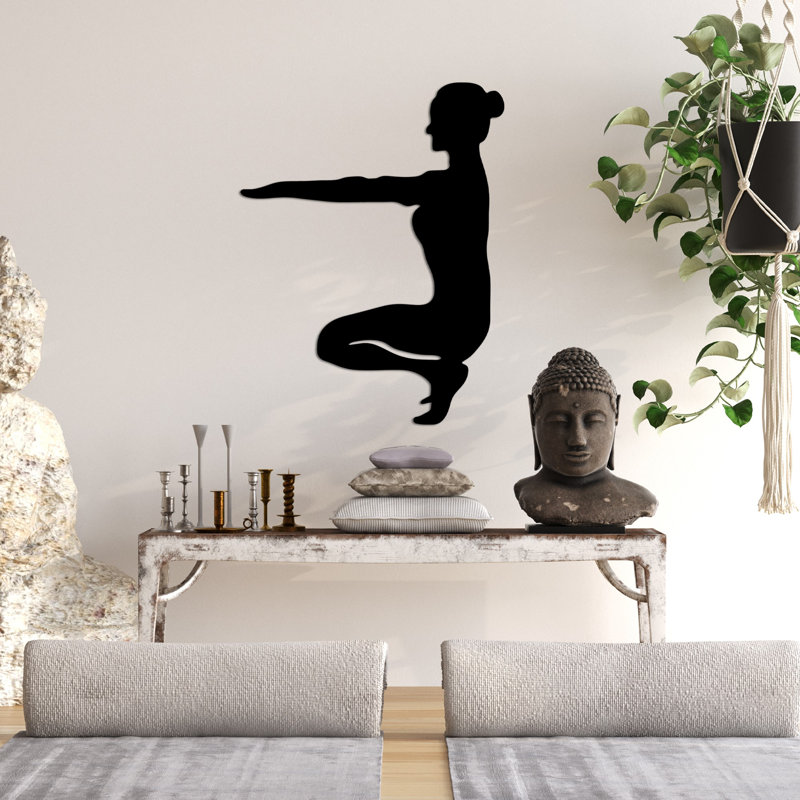 Élégant accessoire mural décoratif en métal, finition noire, 16,9 po x 21,7 po | Fabrication 100% métal, épaisseur: 0,06 po | Parfait pour la décoration intérieure, les espaces de bureau et les décorations murales uniques