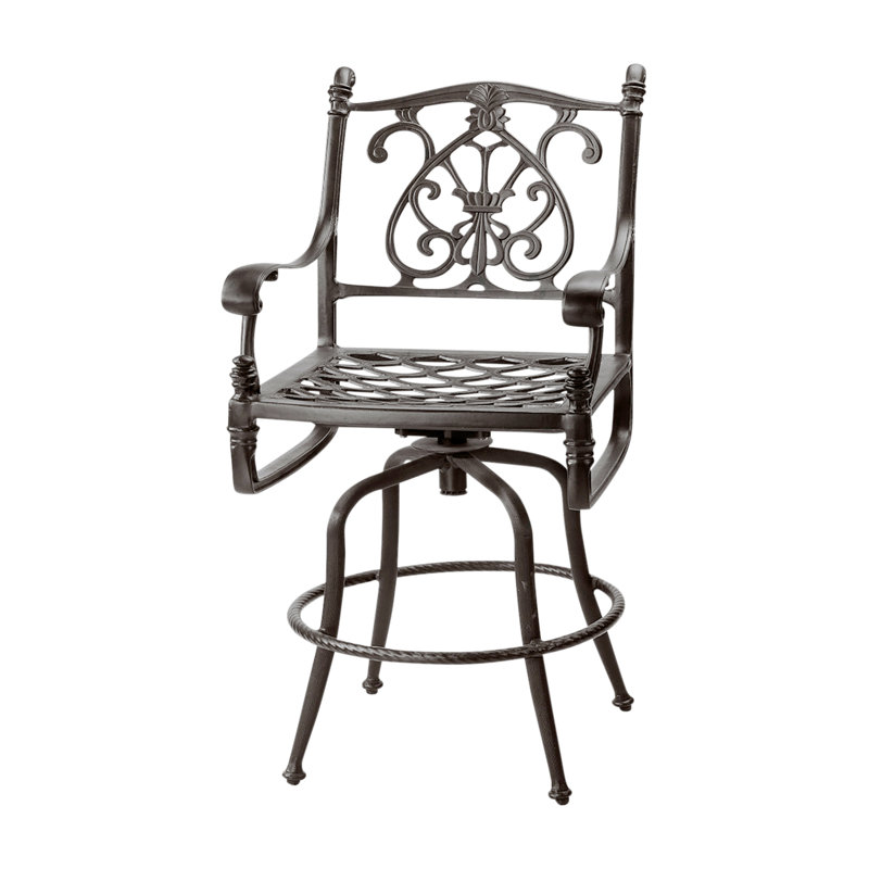 Florence Swivel Balcony Stool, Desert Bronze, 25" Seat Height