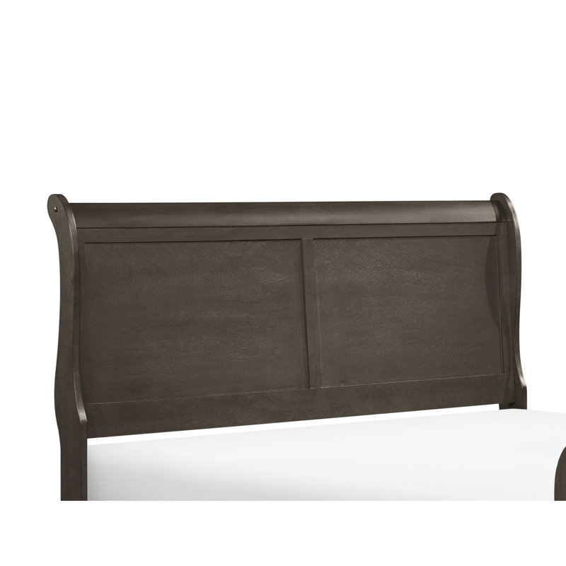 Lit pour chambre à coucher au fini gris teinté, grand lit de style traditionnel pour grand lit, meubles, Grand lit, Gris