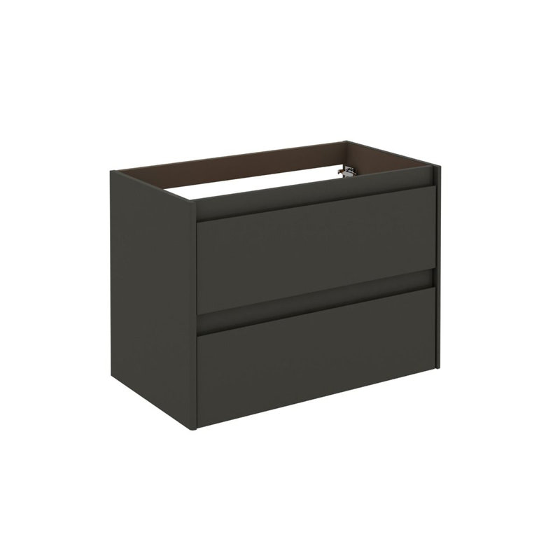 Glossy Anthracite 23.9" Floating Single Sink Vanity with Ceramic Top