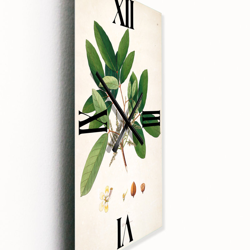 Horloge murale rétro Vintage Botanicals II, Petit