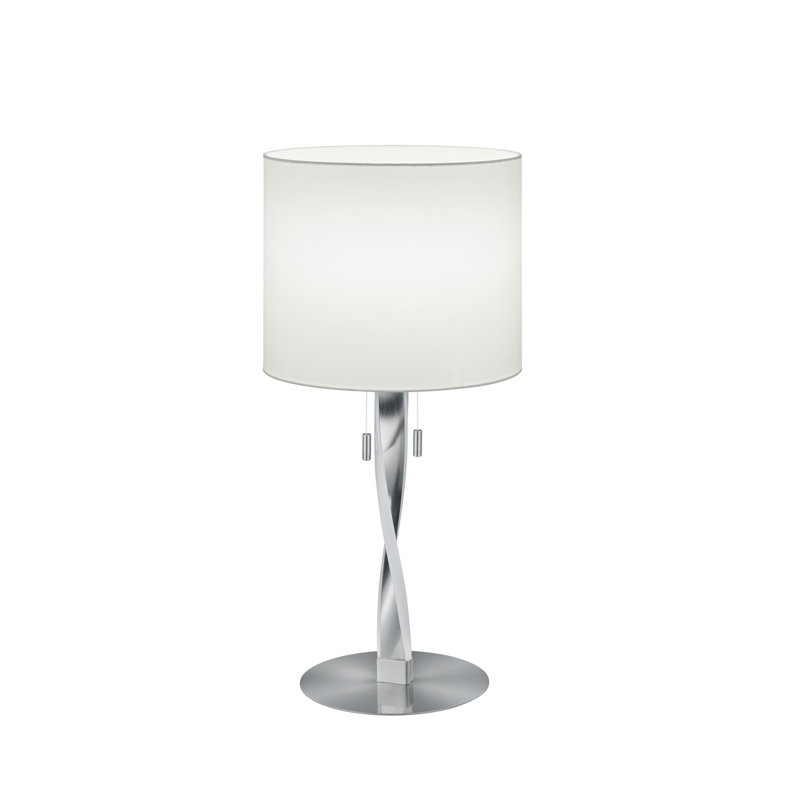 Icarus 62cm Table Lamp, White, Silver