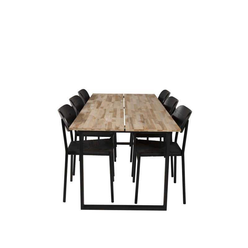 Omaria 6 - Person Dining Set, Black