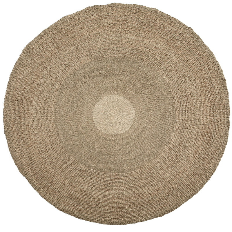 Round Solid Colour Hand Woven Area Rug, Round 200cm