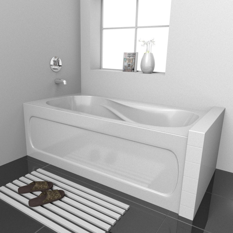 Signature 66'' x 30'' Soaking Acrylic Bathtub, Right