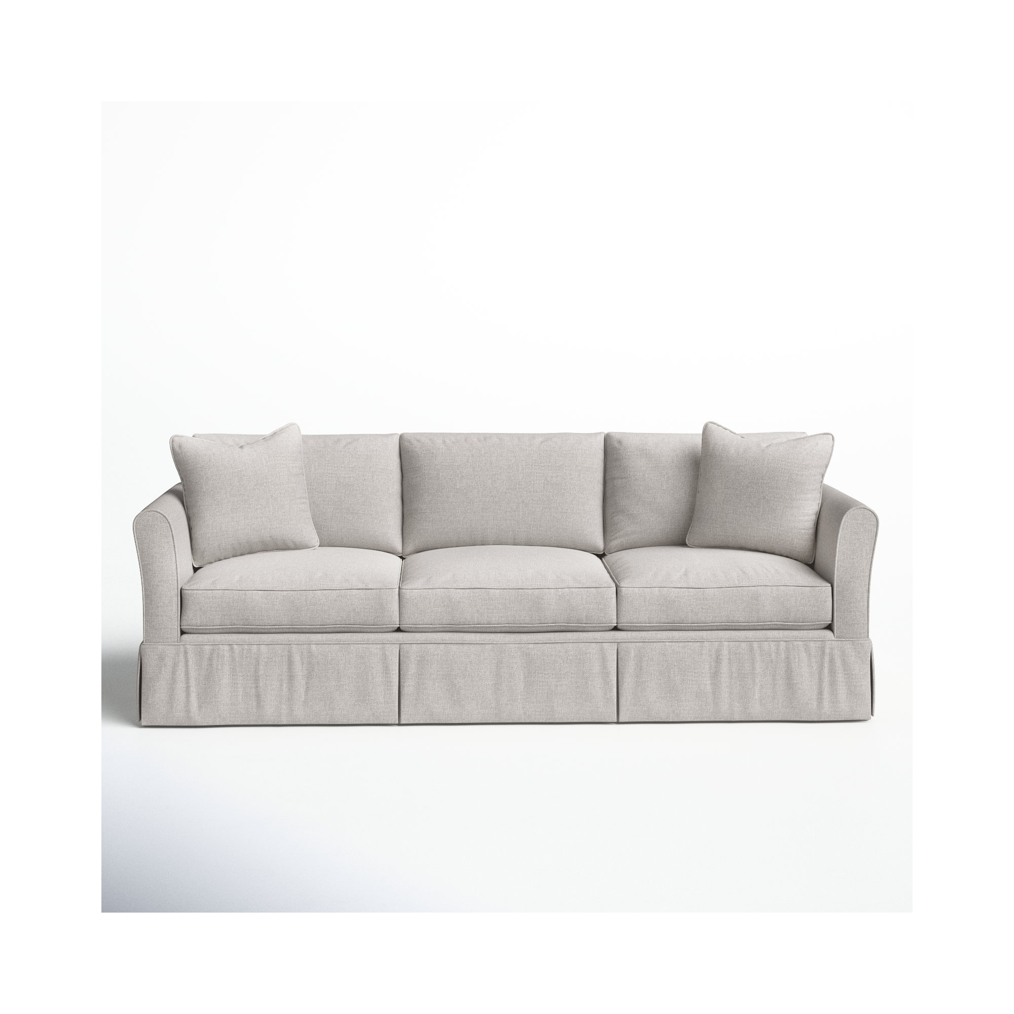 Shelby 82'' Upholstered Sofa, Drusky Ivory Sustain® Basketweave