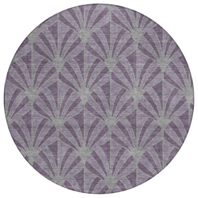 Machine Washable Indoor/Outdoor Lipman ACN2426 Mid-Century Modern Rug