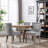 Ultra Comfortable Thickened Fabric Dining Chairs With Solid Wood Legs And Bronze Nail Heads, Set Of 2-1377544835