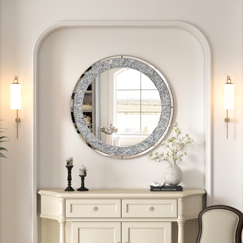 Amla 35.43“Console Table And Mirror Set