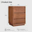 Table de chevet en bois avec trois tiroirs, table de chevet avec rangement de style moderne Mid-Century, table de chevet pour chambre / bureau, brun