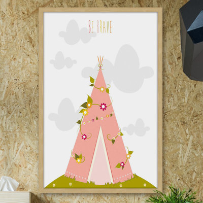 Claris 'Pink Tee Pee' Framed Print
