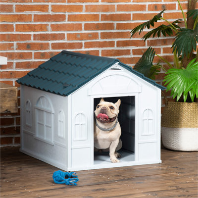 Niche pour chien en plastique résistante à l'eau PawHut