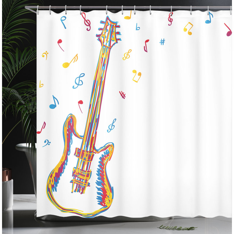 Shower Curtain with Hooks Included, 75" H x 69" W