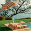 Club Umbrella - Bistro Dusty Pink Stripe