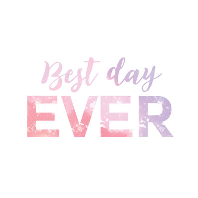 Blush Lilac Best Day Ever - Wrapped Canvas Art Prints