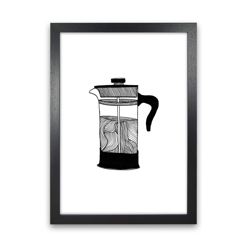 Cafetiere by Carissa Tanton - Print, 88cm H x 64cm W x 3cm D, Black Framed