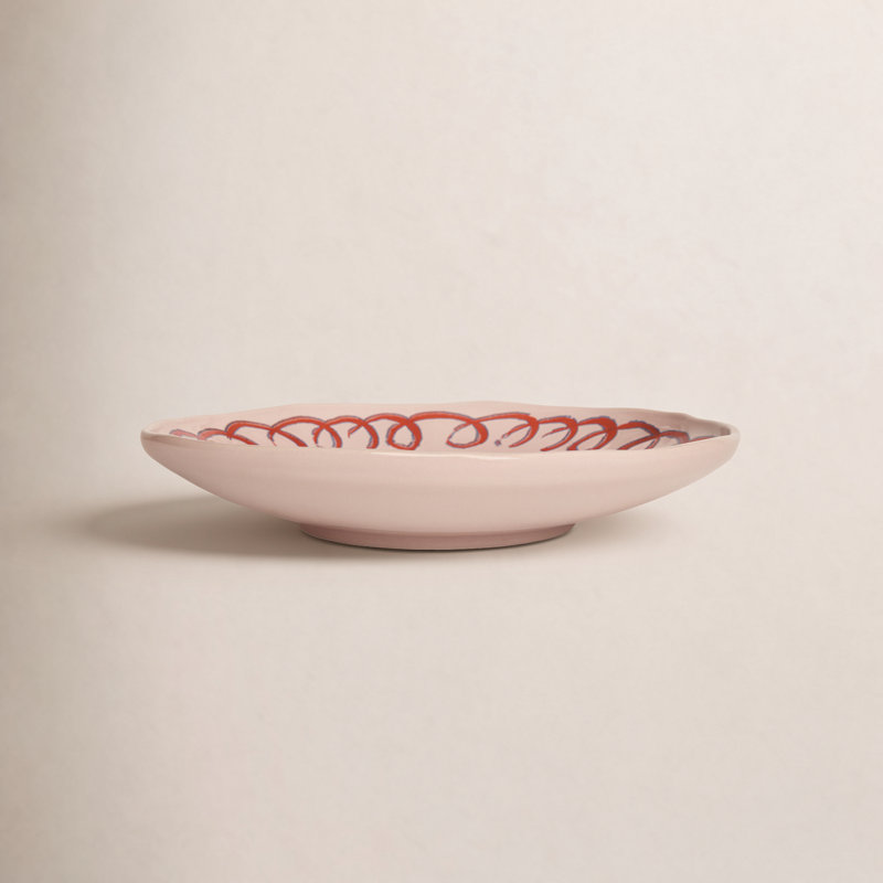 Amalfi Dessert Plate - Mustard - 9.1", Pink