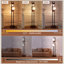  67.5'' Walnut Tree Floor Lamp With Remote Control & 3 Bulbs