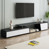 Modern Extendable TV Stand with 2 Drawers and 1 Cabinet for TVs Up to 100"