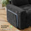 Canapé-lit modulaire de 102 po avec lit escamotable / dossier inclinable / ports USB / table / éclairage à DEL / siège de rangement, grand canapé modulaire en U à 8 places, assemblage sans outil-2072300607