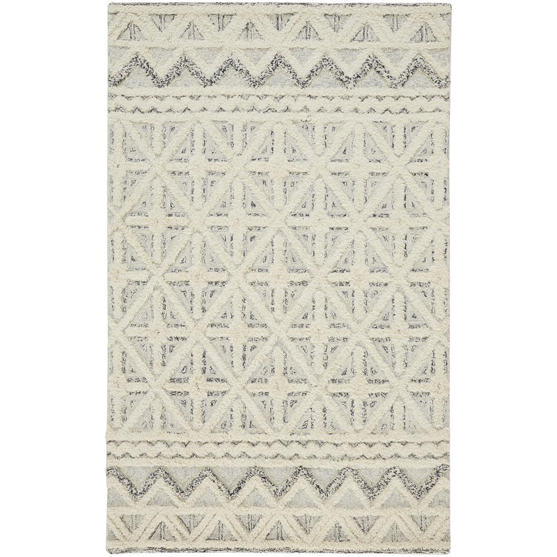 Saint Lucia Wool Geometric Area Rug, Rectangle 8' x 10'