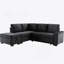 Sleeper Sectional Sofa, L-Shape Corner Couch Sofa-Bed With Storage Ottoman-85925157
