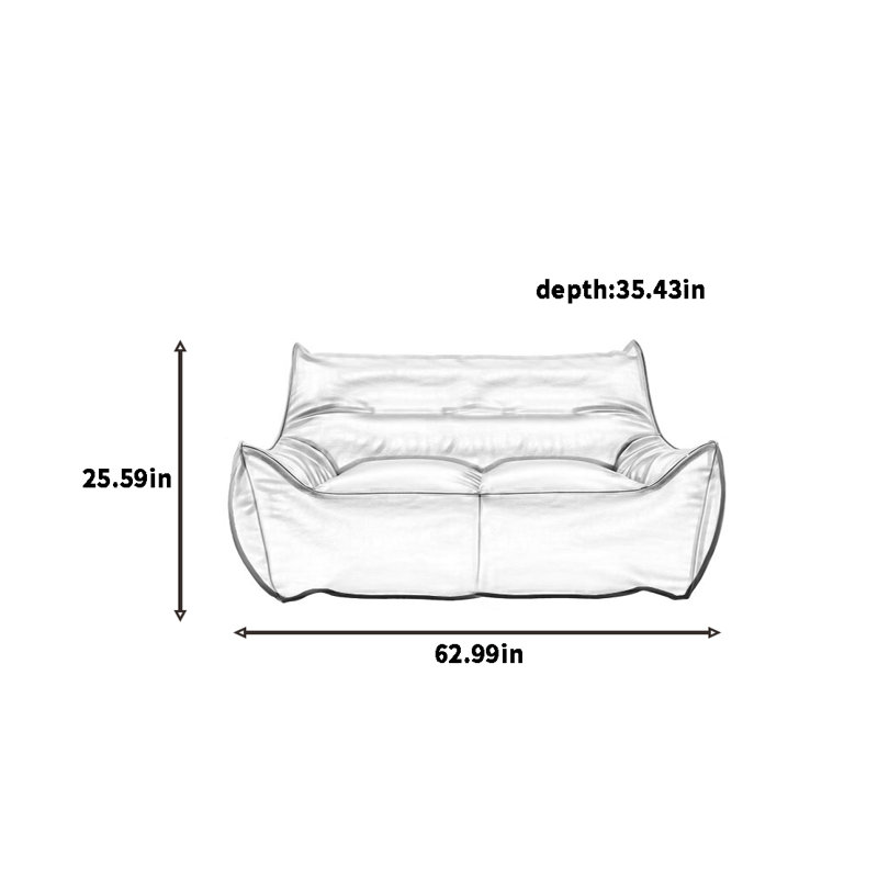 Canapé à billes, H 25,59 po x l 62,99 po x P 35,43 po