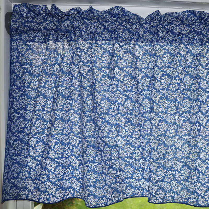 Cantonnière Clinten, Bleu, L 58 po x L 18 po