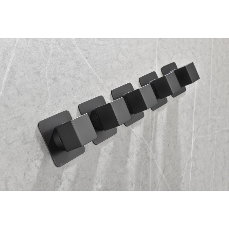 Valve de contrôle de volume en métal coulé 3/4 po - Master de douche avec débit élevé, poignée en laiton réglable, finition traitée résistante à la corrosion, antirouille, facile à installer, flux noir mat, appliqué