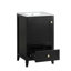 Meuble-lavabo de 20 po avec lavabo, armoire de salle de bain avec porte à fermeture douce, support de rangement et tiroir-264529148