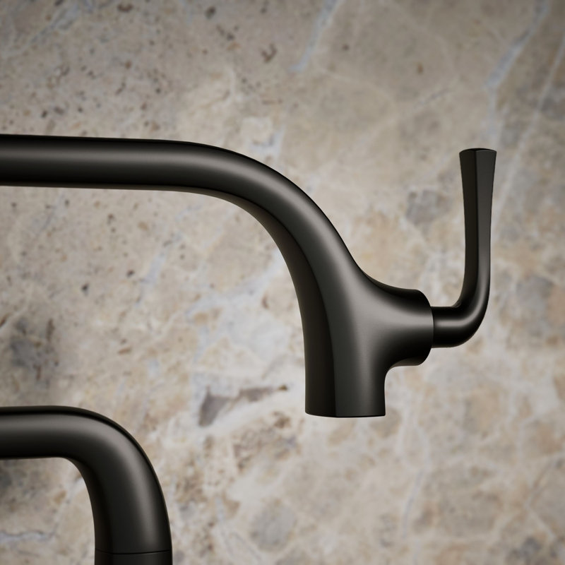 Graze Deck-Mount Pot Filler Faucet, Matte Black