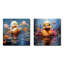Ducklings Morning Quack Lake I - ensemble de 2 impressions sur toile Duck-844706128-844706132