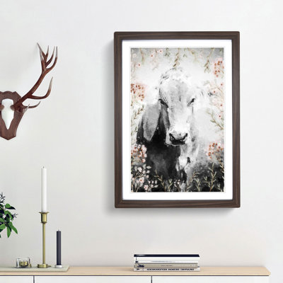 Jersey Cow in the Meadow - Picture Frame Painting Print