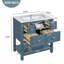 Ensemble de meuble-lavabo simple 30 po avec 5 tiroirs, meuble-lavabo autoportant avec cadre en bois massif 30 po-1408422115