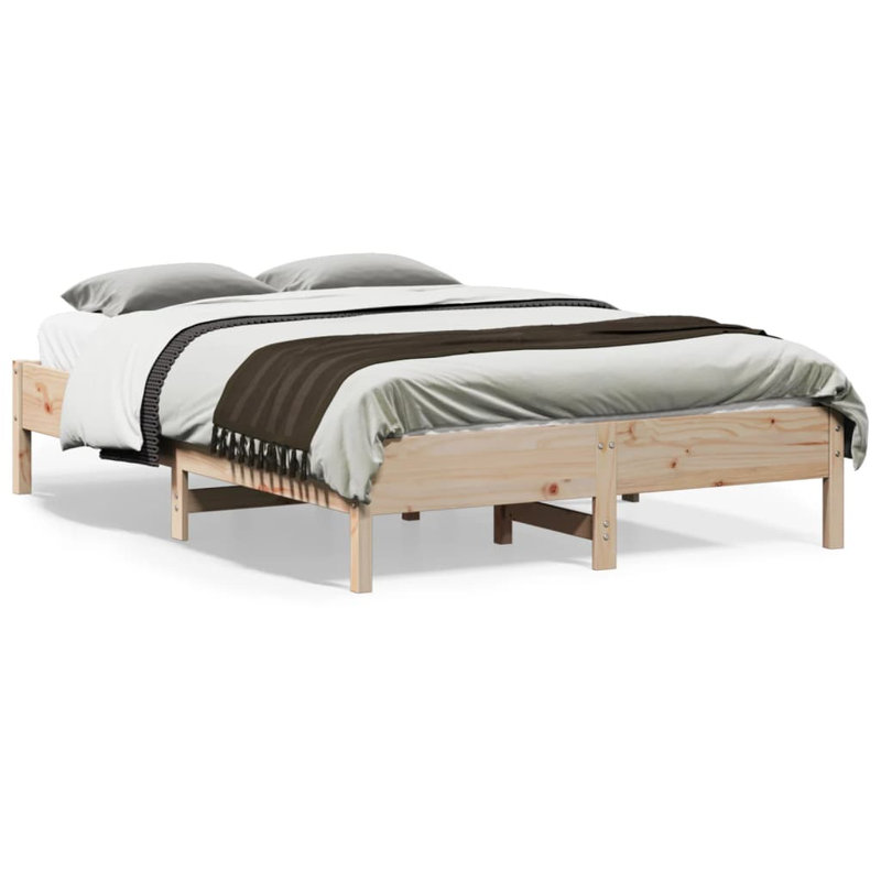 Brilliana Solid Wood Bed, Double (4'6)