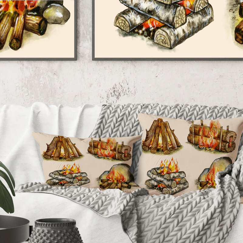 Coussin décoratif Four Types of Campfires