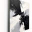 «Finding Balance Minimal», peinture en noir et blanc I - Peinture abstraite horloge murale-99637403