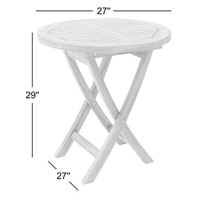 Bahama Outdoor Round Teak Bistro Table