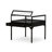 Bayline Glass Top End Table with Storage