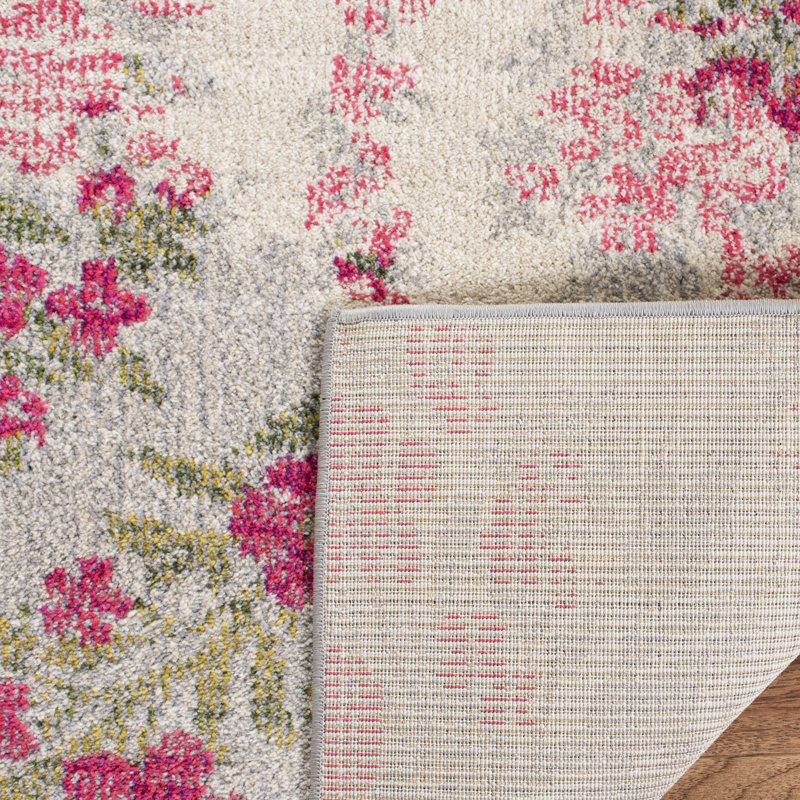 Tapis à motif floral Wulfsohn, Tapis de couloir 2 pi 2 po x 8 pi