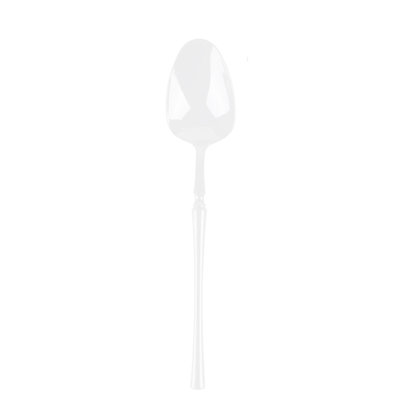 Ecoquality Modern White Disposable Plastic Soup Spoons Infinity Collection 32 Guests -  EQ3764-32