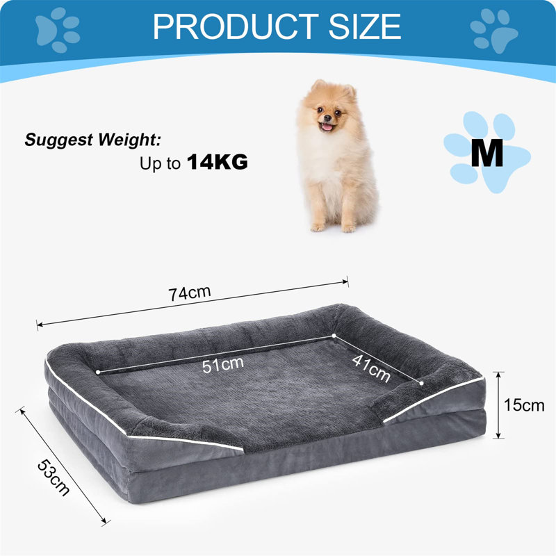 Eastville Pet Bed, 15cm H x 74cm W x 53cm D
