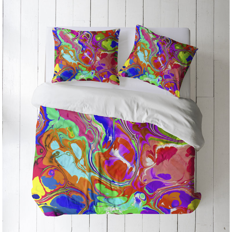 Abstract Duvet Cover, King Duvet Cover + 2 King Shams
