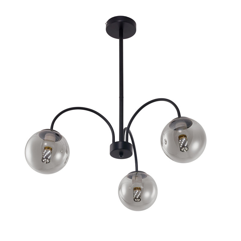 3 - Light Pendant, Black, Matte Black