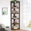 Étagère de coin 70,87 "de hauteur à 6 niveaux brun rustique pour le salon et le bureau-770572792