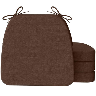 17" x 16" x 2" Indoor D-shaped Kitchen Dining Chair Seat Cushion