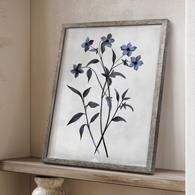 Reproduction encadrée FLORAL Series DLLIV - bois massif