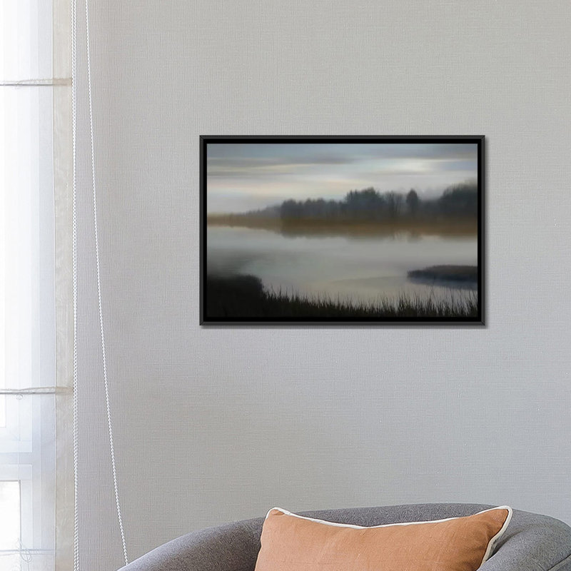 «Dawn», impression sur toile, H 18 po x l 26 po x P 1,5 po, Toile avec cadre noir, Pas de tapis